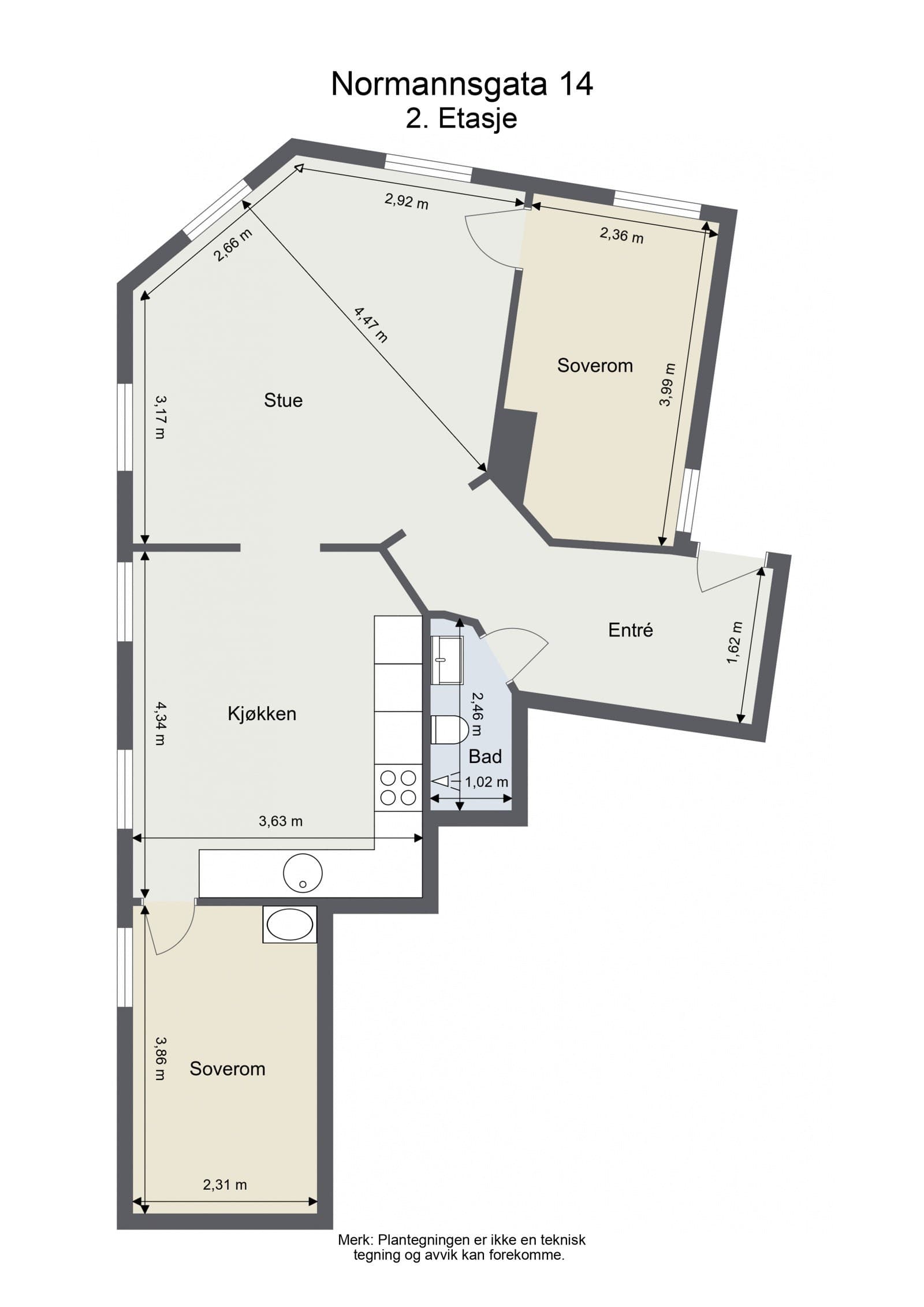 Normannsgata 14A - Andel 5, 0655 Oslo - Bilde 3