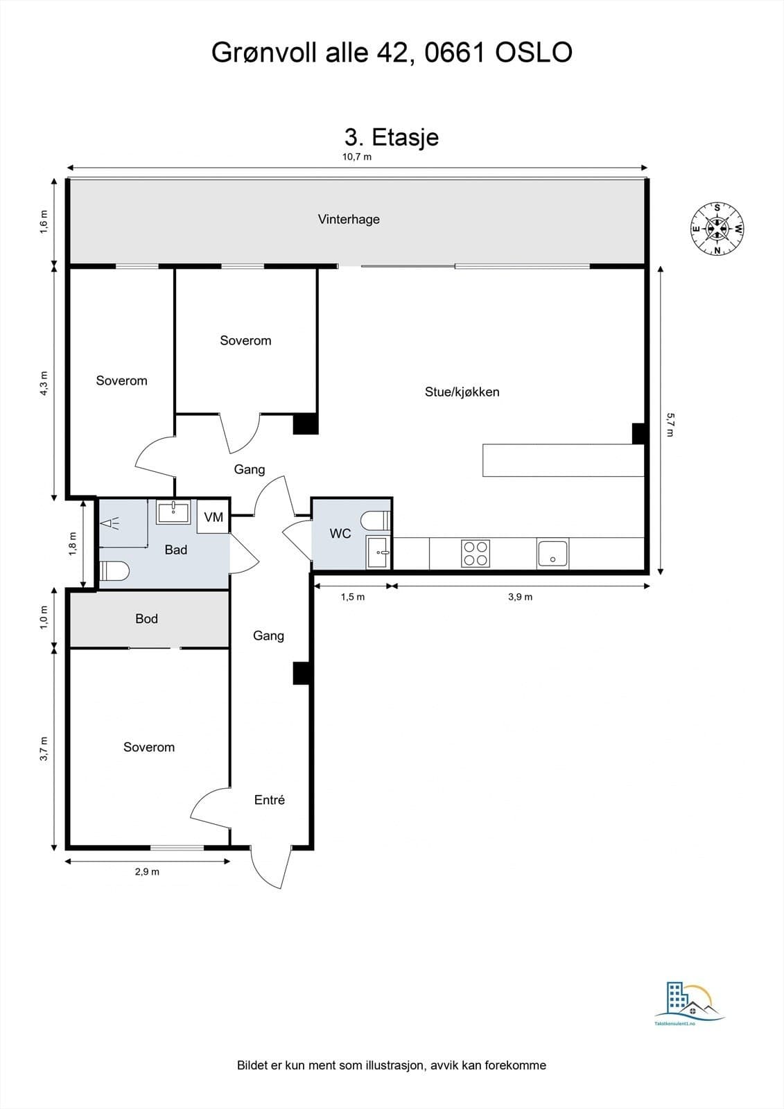 Grønvoll Allé 42, 0661 Oslo - Bilde 3