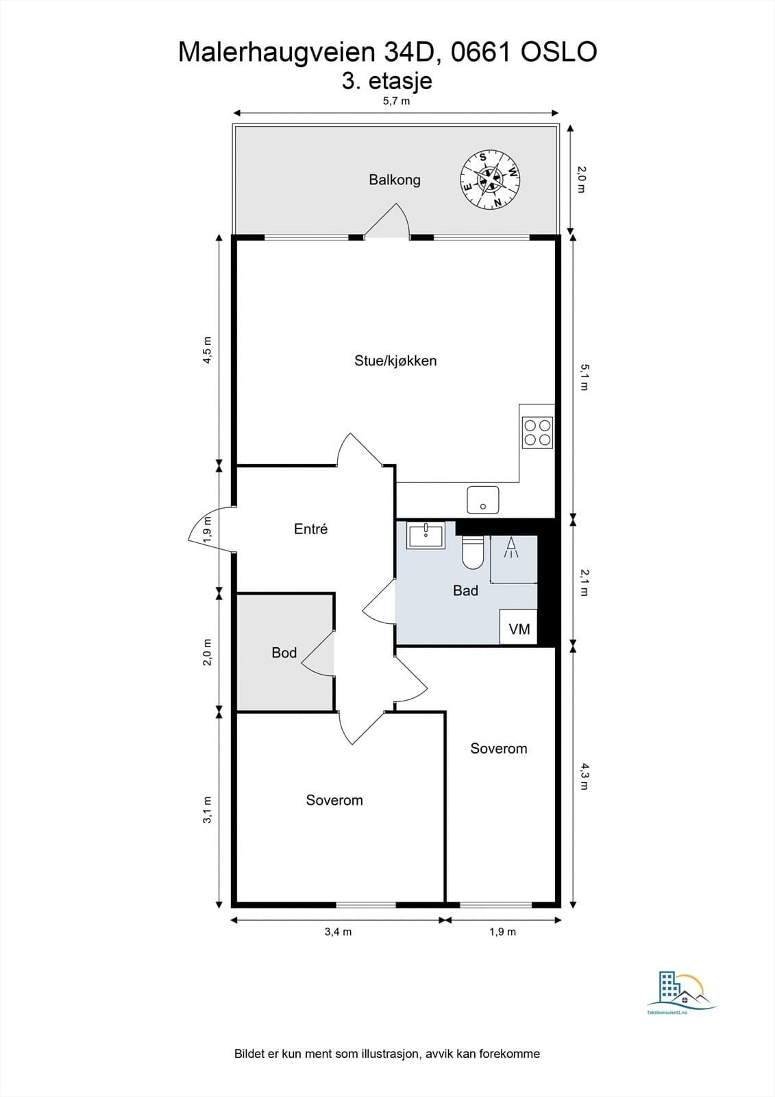 Malerhaugveien 34D, 0661 Oslo - Bilde 3
