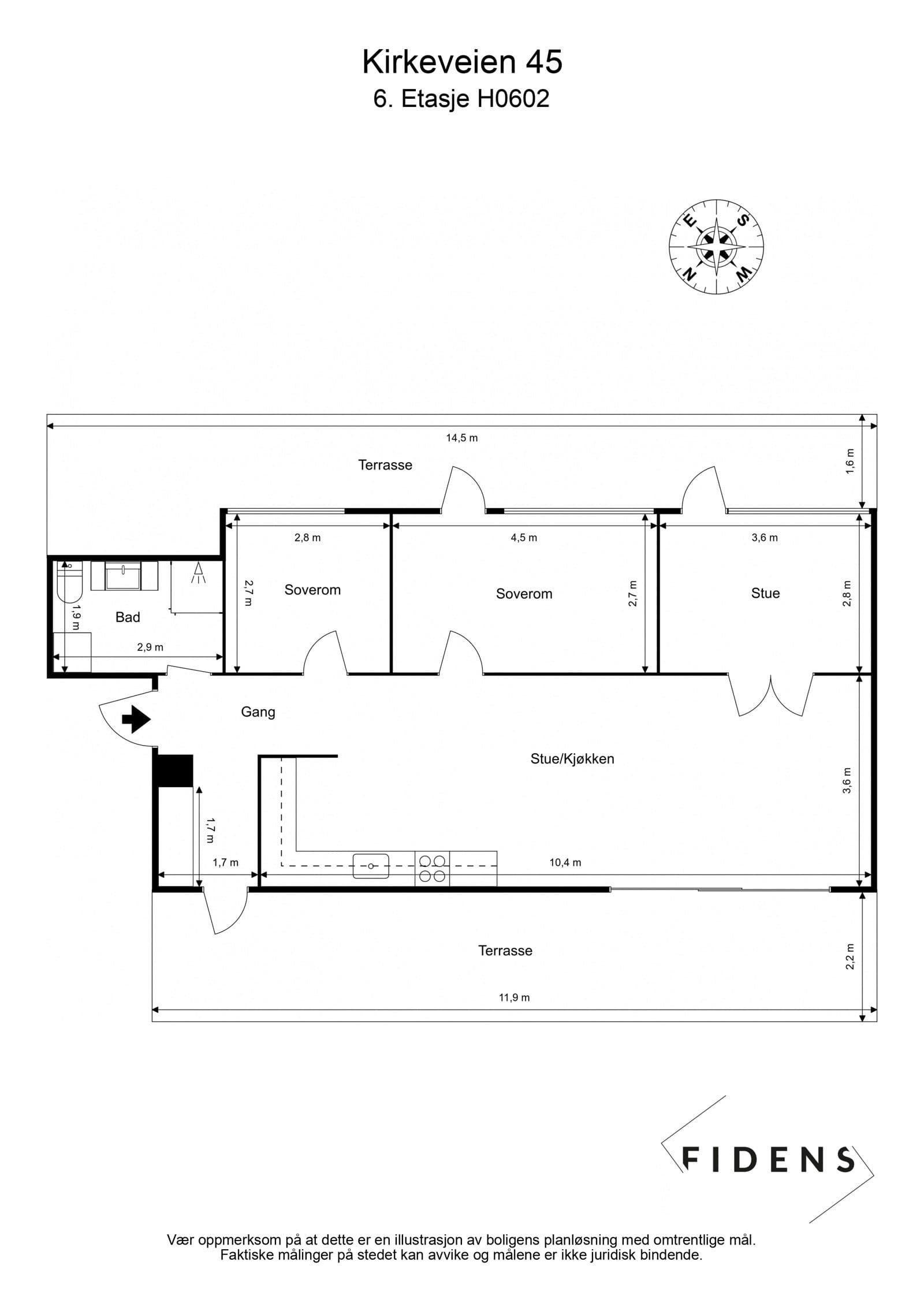 Kirkeveien 45 (to Soverom Mot Bakgård), 0368 Oslo - Bilde 3